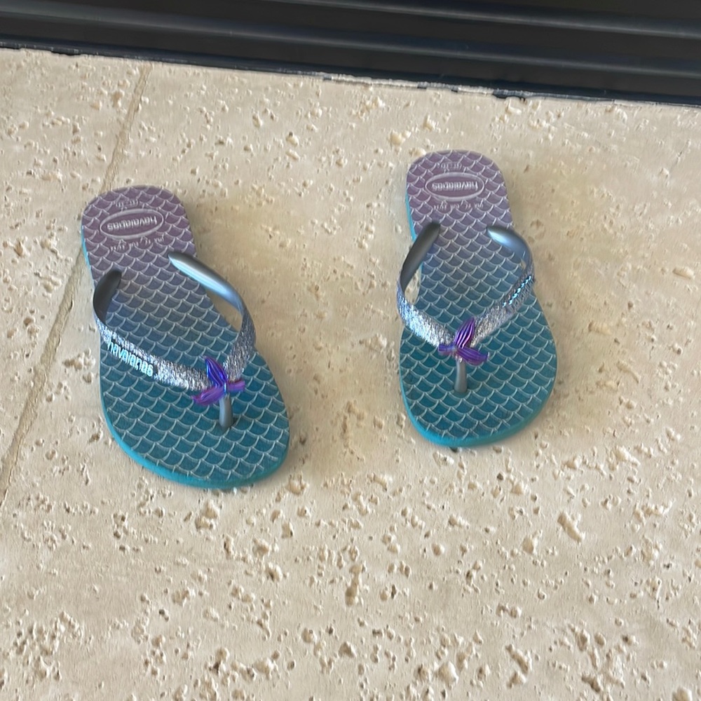 Havanians girls flip flop with mermaid tail